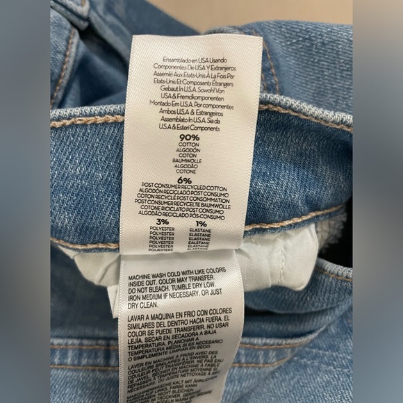 NEW MOTHER Rambler High Rise Ankle Straight-Leg Jeans Going Dutch Blue Size 33 - Picture 10 of 12